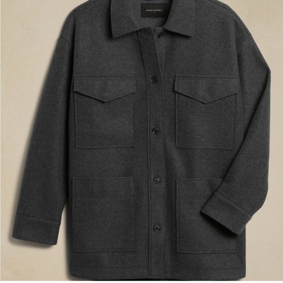 Banana Republic Women's Solid 4 PKT Shacket - Picture 10 of 10